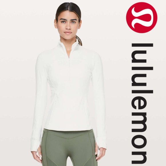 lululemon athletica Tops - Lululemon Run Briskly 1/2 Zip White